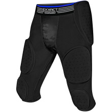Exxact Sports Battle 7-pads ungdomsfodboldb?lte med koplomme Letv?gtspolstrede kompressionsshorts med integrerede Ultra Flex-puder Drengeb?ltefod