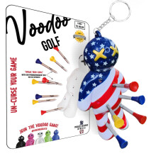Voodoo Golf Ball Tee Holder | Nyhed n?glering tilbeh?r til taske | Gaver til m?nd | Passer til 3 1/4 2 3/4 1 1/2 T-shirts (USA)