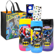Set da bagno Ultimate Batman - Pacchetto con adesivi per borsa da bagno con bagnoschiuma e shampoo Justice League Altro | Kit di accessori per ba