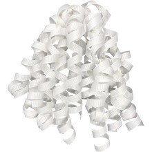 Jillson Roberts Curlie -lahjajouset lahjapaperitarvike, valkoinen Grosgrain (12 kpl)