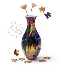 3D-puzzelvaas Unieke bloemenvaas voor volwassenen Gemaakt door 160 gebogen plastic puzzelstukjes Vazen voor bloemen Thuis Creatief cadeau voor ouders