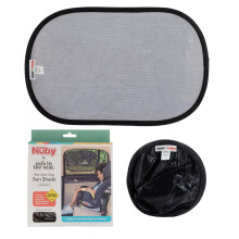Nuby x Safe in The Seat Vyklpec slunecn clony do auta - 2dln sada - Statick prilnav okenn clony pro dte v aute - Ochrana proti UV zren Sna