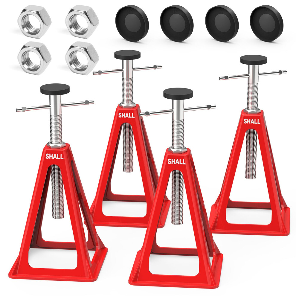 Shall Rv Stabilizer Jacks 4-Pack Heavy Duty Aluminum Jack Stands For Travel Trailer Camper Single Support Up To 7500 Lbs Rv Leveling Screw Jack Wi