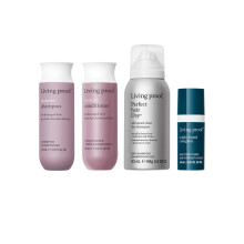 Living Proof Strong Hair Essentials Kit - Travel Size Restore Shampoo Conditioner Triple Bond Complex a Advanced Clean Dry Shampoo (hodnota 72 USD)