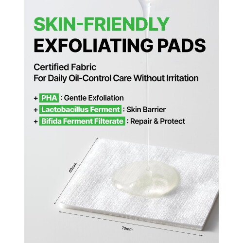 EIOM Trouble Control Pad - Korean Exfoliating Toner Pads mit Teebaum-Biome, PHA & Postbiotika 2