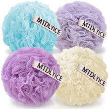 MTDLYICE Luffa szivacs XXL nagy luffa 100g 4 csomagos frdoszivacs Puha hls zuhanyluffa frfiaknak testradr zuhany puff frdotartozkok testmos s