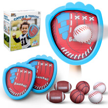 iPlay iLearn Gioco per bambini, lancio, cattura della palla, set di giocattoli da baseball per bambini con 2 guanti da allenamento, 6 palline mor