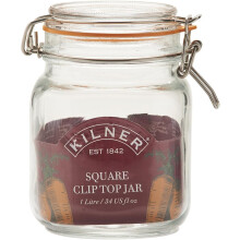 Kilner Vierkante Swing Top Glazen Pot | 1L