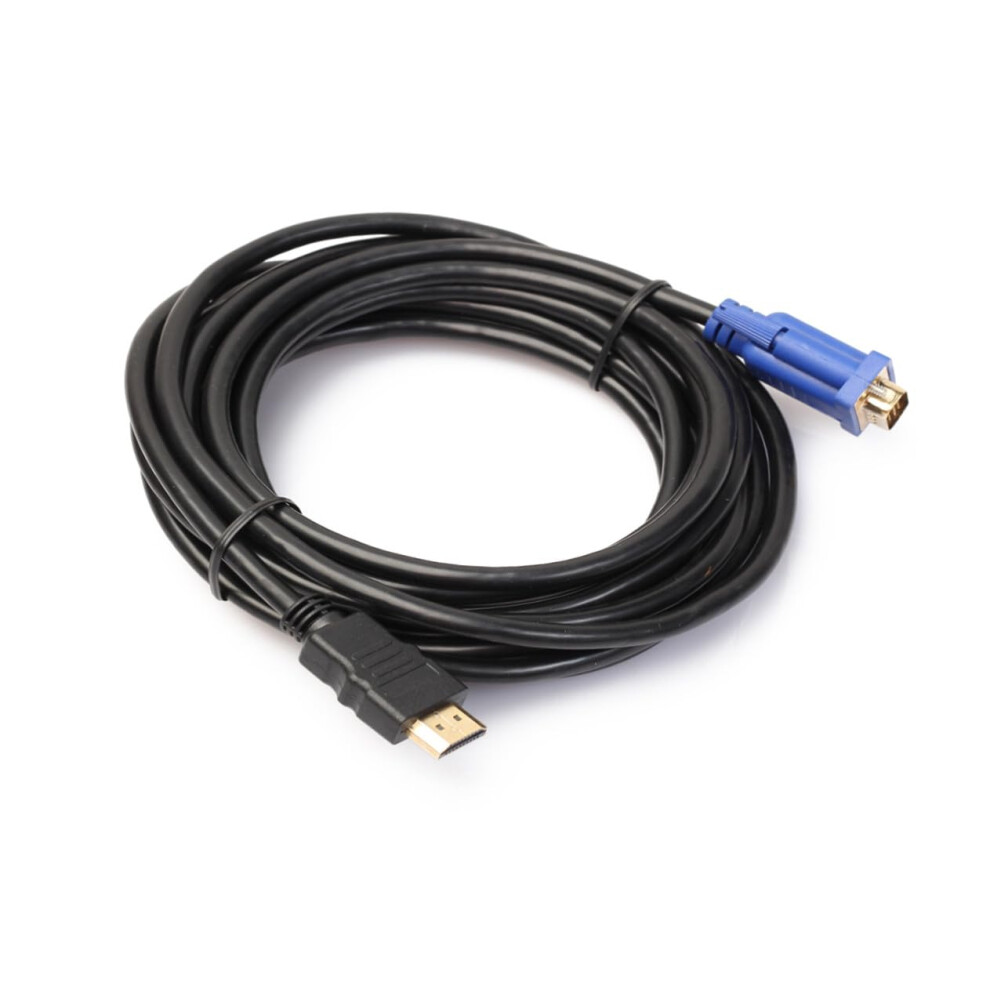 Plated Male To Vga Male Adapter Cable High Bandwidth Video Converter For Hdtv Projector Monitor Computer Gold 9339159301906