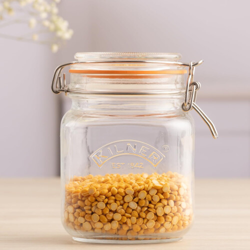 Kilner Kilner Vierkante Swing Top Glazen Pot | 1L 2