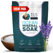 Baja Gold Ocean Mineral Soak - Bagno in magnesio naturale e oligoelementi | Immersione rilassante con ingredienti puliti per il relax dei muscoli