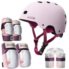 OutdoorMaster Skate Beschermingsset voor Volwassenen & Jongeren, Skateboardhelm, Knie- en Elleboogbeschermers