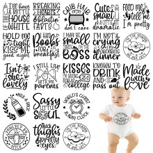 20 st 5,5 tum vinyl DTF vrmeverfringar fr babyklder med roliga citatdesigner fr Onesies Bodysuits Haklappar och DIY duschpresenter