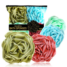 Stor Badsvamp Pouf 70g, 6.3 Tum Exfolierande Duschloofah, Mjuk Hållbar PE Nät