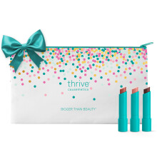 Thrive Causemetics Sheer Strength Hydrating Lip Tint Trio Set de regalo de maquillaje para mujeres Hidrataciσn de larga duraciσn Crema labial hid