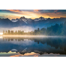Ravensburger - Lake Matheson Nieuw-Zeeland - Legpuzzel van 1000 stukjes - Prachtig vredig meer bij zonsopgang - Majestueuze Misty Mountains - Ideaal