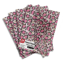 Roze luipaardprint bedrukt vloeipapier voor geschenkzakjes of -dozen en verpakking - Bulk decoratief kunstvloeipapier voor verpakking en geschenkverp