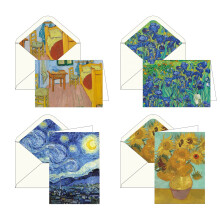 RainCaper Fine Art Keepsake 5x7 blanco briefpapier van Gogh wenskaarten met decoratieve enveloppen geschenkdoos set van 16 | 300 GSM karton (van Gogh