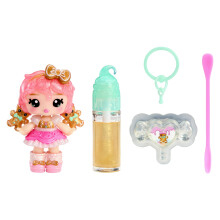 Yummiland x bambola lucidalabbra natalizia - Gigi Gingerbread include lucidalabbra fai-da-te + portachiavi gioco cosmetico regalo da collezione p