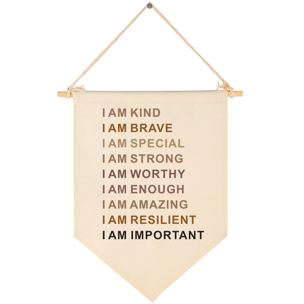 Positive Affirmation Decor Gift For Baby Boy Girl Kids-Hanging Flag Pennant Banner Wall Decor Gift For Classroom Nursery Homeschool Baby Room Playroo Sioial