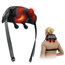 BOB AND BRAD Cordless Neck and Shoulder Massager with Heat 4D Shiatsu Deep Tissue Kneading Massage Pillow for Pain Relief and Muscle Relaxation FSA