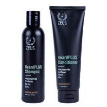 ZEUS BeardPlus sada amponu a kondicionru na vousy pro mue Kombinovan sada pro hydrataci, hebkost a hustotu vousu s biotinem a kofeinem (vyrobeno