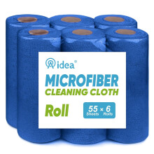 AIDEA Microfiber Cleaning Cloth 330 Sheets 6 Roll Microfiber Towels for Cars Shop Rags Washable Cleaning Rags Reusable Paper Towels for Automotive