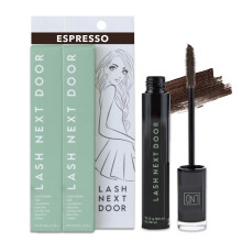 Lash Next Door Espresso Brown Mascara volumizzante allungante Formula senza grumi Trucco a prova di sbavature per occhi Confezione da 2 0,39 oz c