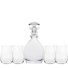 Ravenscroft Crystal | 5-dln evropsk rucne foukan drkov sada karafy | 47,5 Fl Oz Decanter | Brle 13,5 fl Oz | 100% bezolovnat krystalick