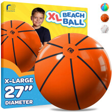 Großer Strandball für Kinder - Beste Pool-Basketball Riesenstrandball - Einfach aufzublasen - Spaßige Poolspielzeuge & Kindergeburtstagsgeschenke