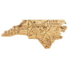 Totally Bamboo Destination North Carolina State Shaped Cutting Board Charcuterie en Kaas Serveerplank - North Carolina Cadeau voor thuisdecoratie of