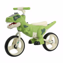 Bicicletta senza pedali per bambini a tema dinosauri per bambini e bambine di 3 4 5 6 7 anni - Musica ed effetti di luce Bici da allenamento senz