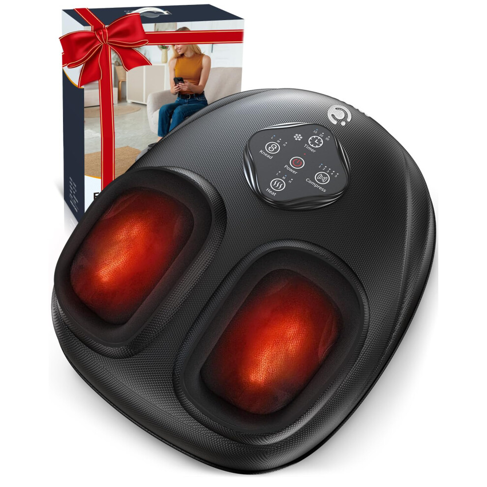 Coococo Upgraded Foot Massager With Heat Fsa Eligible Shiatsu Feet Massager For Plantar Fasciitis Foot Warmer With Kneading Rolling Compression