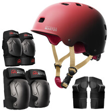 Equipo de protecciσn para patines OutdoorMaster para adultos y jσvenes, casco de patineta, rodilleras, coderas y muρequeras para patinete, patina