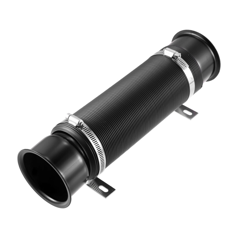 76Mm 3Inch Universal Air Duct Hose Adjustable Car Intake Air Pipe Cold Air Turbo Intake Inlet Pipe Flexible Air Intake Hose(Black) Black 9339159301913