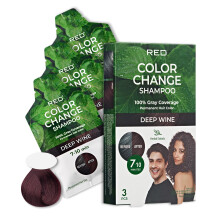 Red by Kiss Shampoing  changement de couleur  Coloration permanente avec couverture 100 % des cheveux gris Formule rapide en 7  10 minutes, au