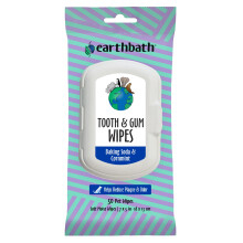 Lingettes pour dents et gencives earthbath - Lingettes de nettoyage pour dents de chien Ă la menthe