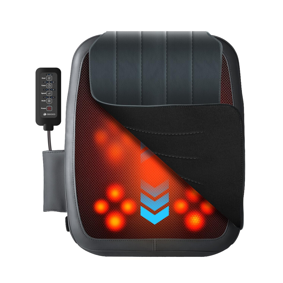 Coococo Shiatsu Back Massager With Heat Fsa Eligible Lower Back Massager For Pain Relief Deep Tissue Hsa 4D Kneading Back Massage With Rooling(Cor
