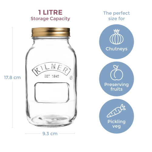 Kilner Kilner Preserve Jar 1 Litre 1