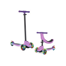 KRIDDO Monopattino 5 in 1 per Bambini Monopattino Giocattolo per Bambini con Altezza Regolabile 3 Ruote Illuminate Ideale per Interni ed Esterni