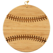 Volledig bamboe honkbalvormige bamboe houten snijplank en charcuteriebord, geweldig cadeau voor honkbalfans
