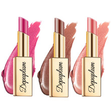 Depuplum Set di rossetti color carne rosa caldo per donne Balsamo per labbra colorato luccicante Rossetto idratante idratante Cruelty Free Trucco