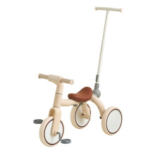 4-i-1 trehjulet cykel med justerbart skubbeh?ndtag til 1-4-?rig f?dselsdagsgave og leget?j til drenge og piger Aftagelige pedaler Balancecykel og