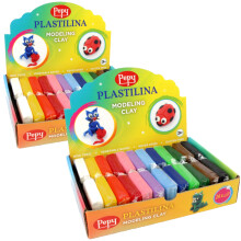 Pepy Plastilina wiederverwendbares und nicht trocknendes Modelliermasse-Geschenkset; Set mit 48 Riegeln zu je 1,4 Unzen, jeweils 4 in 12 Farben, perf