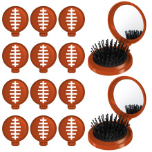 12 db Football Mini Detangler kefe sszecsukhat tkr hajkefk utazsi hajkefe nem gubanc Puha, rugalmas srtk egyenes gndr vastag hajhoz futball