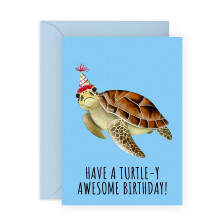 CENTRAL 23 Happy Birthday Card Miehille Naiset - Kilpikonna-y Mahtava syntympiv - Suloiset onnittelukortit hnelle - Lahjat idille Is Sisar - Mu