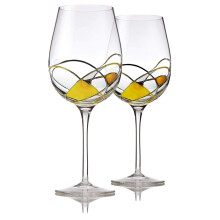 Bezrat Lot de 2 verres vin rouge peints la main, verres vin essentiels, 27,9 cm de hauteur, 28 oz, pour amateurs de vin, grands verres, id