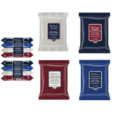 Ben Sherman Ansigtsservietter til m?nd - 4 pakke (120 i alt) renseservietter til m?nd med cedertr? og Bourban Eucalyptus Tea Tree & Sandelwood