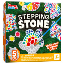 Klever Kits Stepping Stones Painting Kit for Kids - Paint 5 Garden Stones Ceramic Garden Decor Unicorn Craft Kits for Boys Gifts for Boy Girl Age