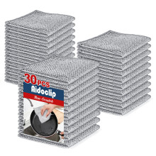 Lot de 30 tampons rcurer en laine d'acier anti-rayures Ensembles de chiffons pour la vaisselle de cuisine, salle de bain, essentiels pour la